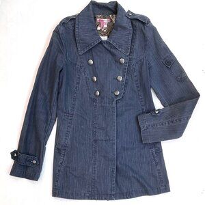 Vintage Buffalo David Bitton Navy Jean Jacket in Eggshell Wash - Size Small